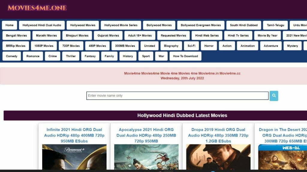 Movie4me | Download Hollywood Bollywood 300MB Hindi Dubbed 2023